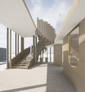 Pavillon vue escalier-Crédit OECO ARCHITECTES-TECHNAL