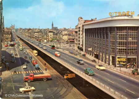 The Koekelberg viaduct near Sainctelettesquare, around 1958. © CIVA Collections, Brussels
